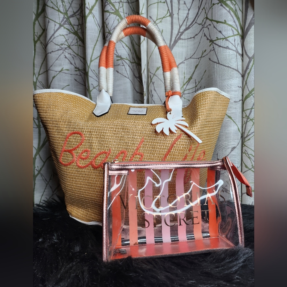 Victoria secret beach bag n clear bag